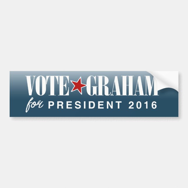 Vote Graham For President 2016 Blue Bumper -.png Bumper Sticker (Front)