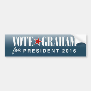 Vote Graham For President 2016 Blue Bumper -.png Sticker