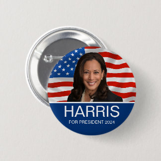 VOTE Harris For President 2024 6 Cm Round Badge