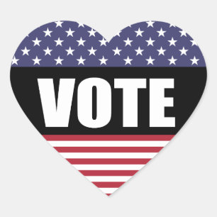VOTE HEART STICKER