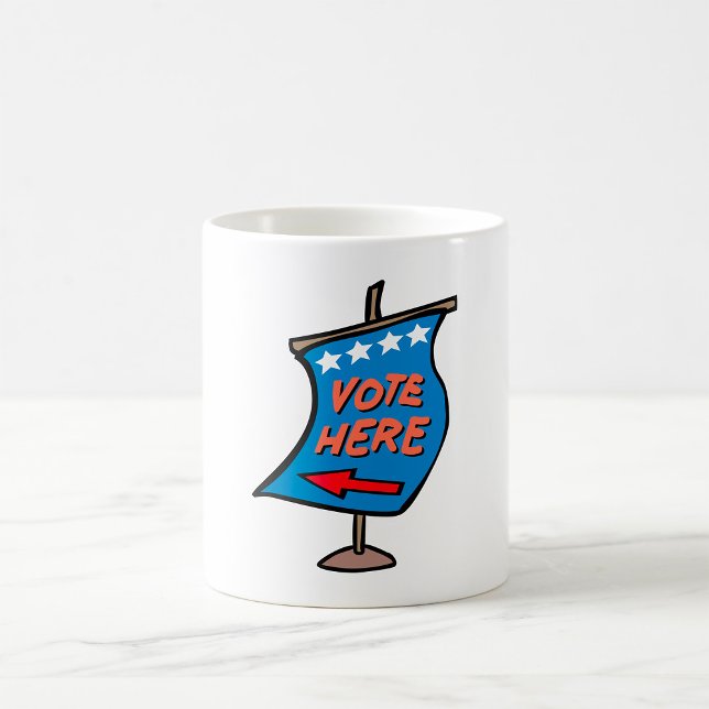 Vote Here Directional Sign Coffee Mug (Creator Uploaded)