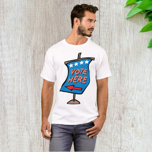 Vote Here Directional Sign T-Shirt