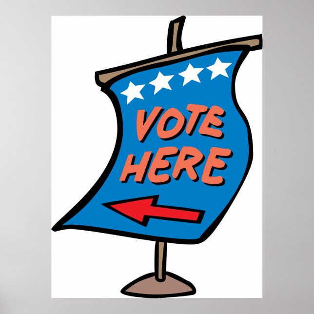 Vote Here Sign (Front)