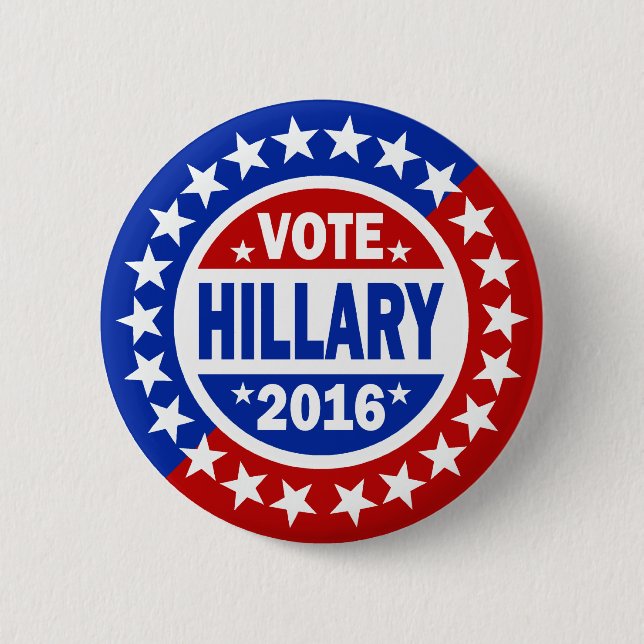 Vote Hillary 2016 6 Cm Round Badge (Front)