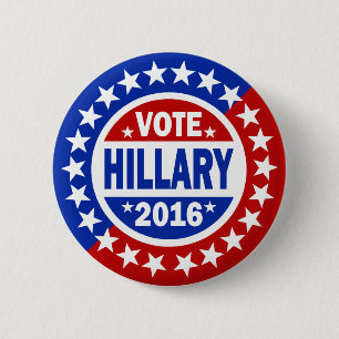 Vote Hillary 2016 6 Cm Round Badge