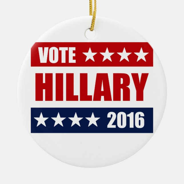VOTE HILLARY 2016.png Ceramic Ornament (Front)