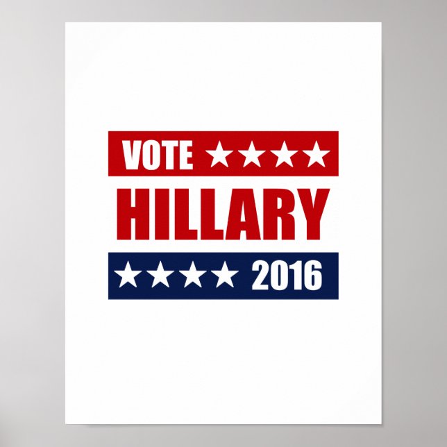 VOTE HILLARY 2016.png Poster (Front)