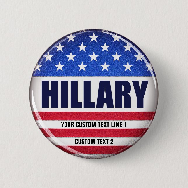 Vote Hillary button (Front)
