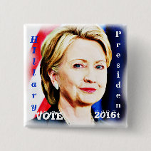 VOTE!-Hillary Clinton 2016_ 15 Cm Square Badge