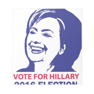 vote hillary clinton 2016 notepad