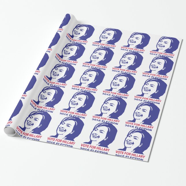 vote hillary clinton 2016 wrapping paper (Unrolled)