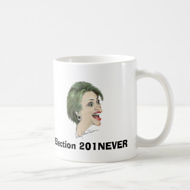Vote Hillary in 201Never Coffee Mug (Right)