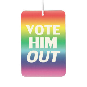 Vote Him Out rainbow gradient lgbt pride Car Air Freshener