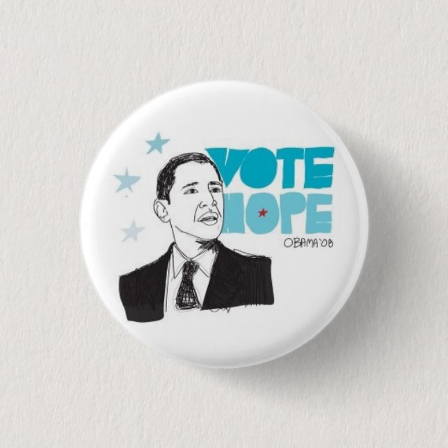 VOTE HOPE 3 CM ROUND BADGE (Front)