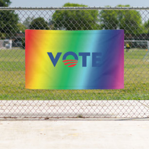 Vote hope rainbow gradient gay pride colours lgbtq banner