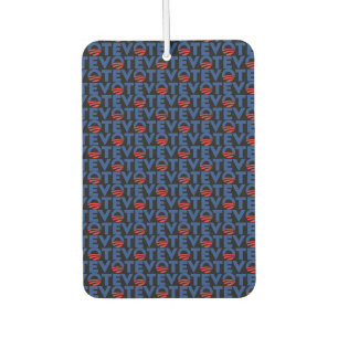 Vote hope red black blue modern typography pattern car air freshener