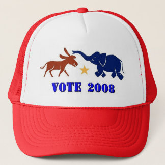 VOTE IN 2008 TRUCKERS CAP HAT DEMOCRAT REPUBLICAN