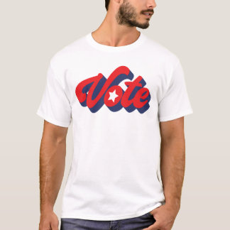 Vote In Blue Red Bold Letters T-shirt
