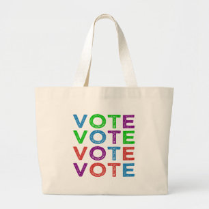 VOTE in Multi-colours Large Tote Bag