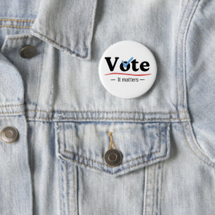 Vote It Matters Light 6 Cm Round Badge