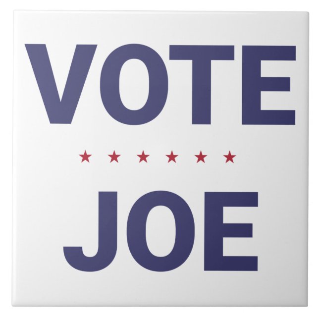 Vote Joe (2020 US election) Ceramic Tile (Front)