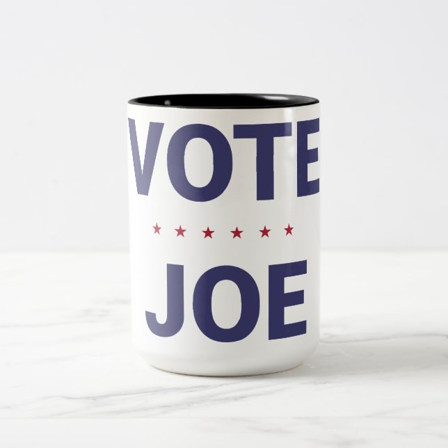 Vote Joe (2020 US election, Democrats) Two-Tone Coffee Mug (Center)