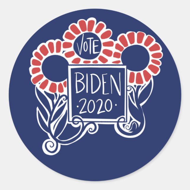 Vote Joe Biden 2020 Election Vote Biden Classic Round Sticker (Front)