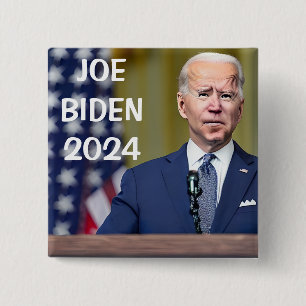 Vote Joe Biden   2024  Presidential Election 15 Cm Square Badge