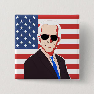Vote Joe Biden   2024 Presidential Election 15 Cm Square Badge