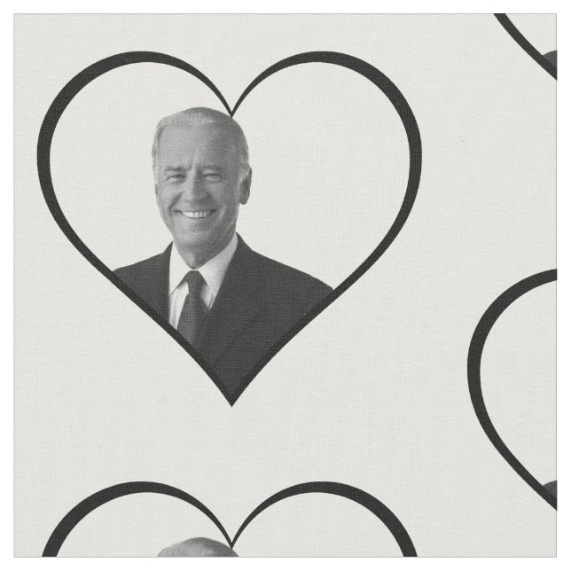 vote joe biden heart fabric (Close Up)