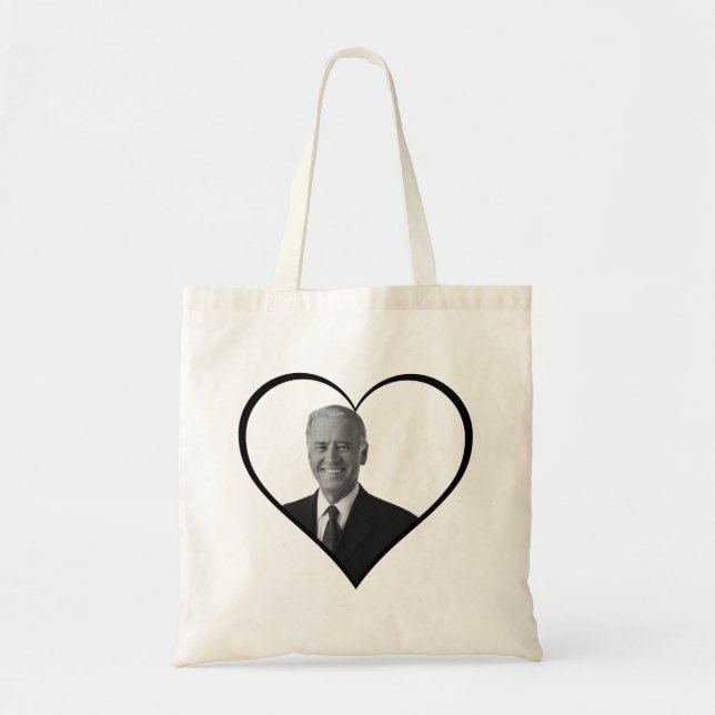 vote joe biden heart tote bag (Front)