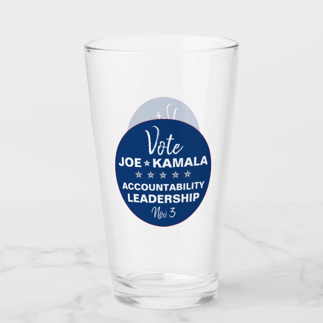 Vote Joe Biden Kamala Harris 2024 Template Glass (Front)
