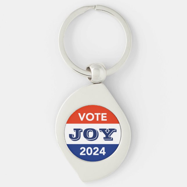 Vote Joy 2024 Harris Walz Key Ring (Front)