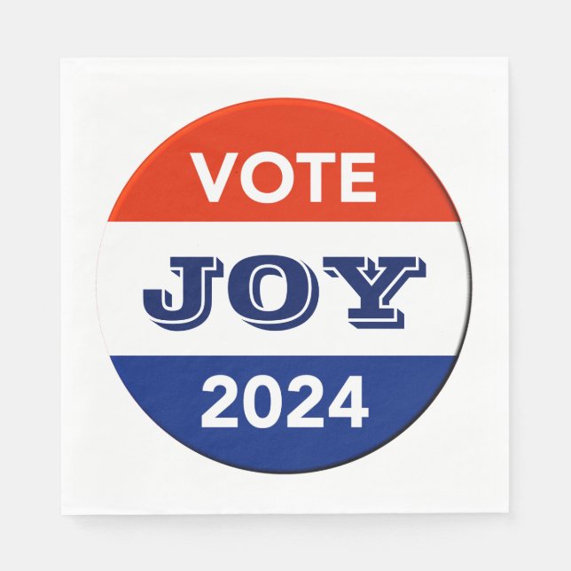 Vote Joy 2024 Harris Walz Napkin (Front)