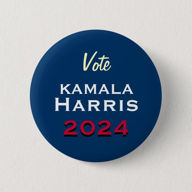 Vote Kamala HARRIS 2024 Campaign Button (Front)