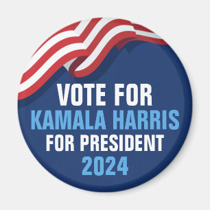 Vote Kamala Harris for President 2024 Blue Magnet