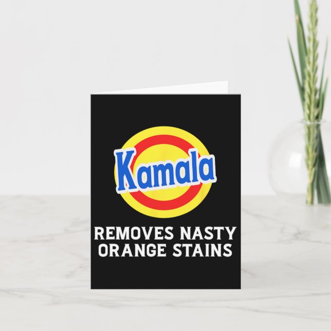 Vote Kamala Removes Nasty Orange Stains Detergent  Card (Front)