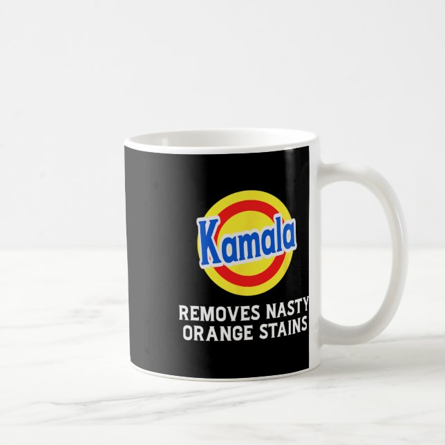 Vote Kamala Removes Nasty Orange Stains Detergent  Coffee Mug (Right)