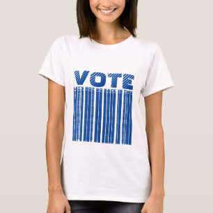 Vote let’s not go back in time blue typography T-Shirt