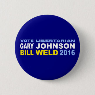 Vote Libertarian Johnson-Weld 2016 6 Cm Round Badge