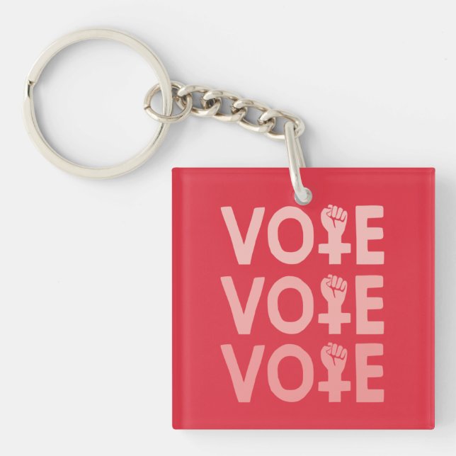 Vote Like A Feminist Key Ring (Front)