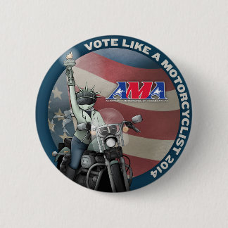 Vote Like a Motorcyclist 6 Cm Round Badge