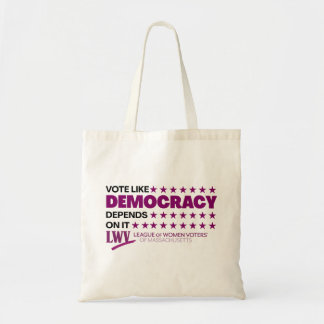 Vote Like Democracy Depends On It Tote Purple Bag