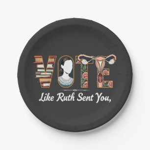 Vote Like Ruth Sent You Harris LGBTQ Equality Paper Plate