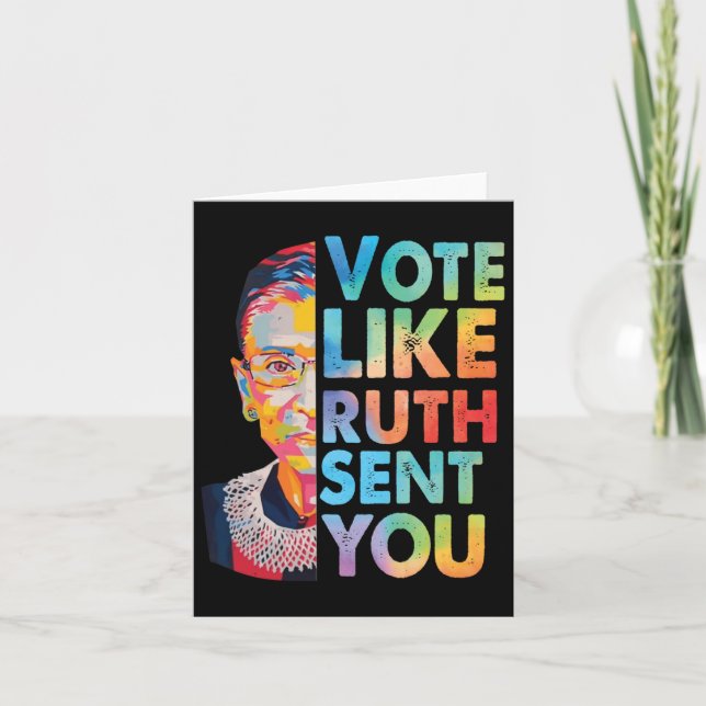 Vote Like Ruth Sent You Sticker  Card (Front)