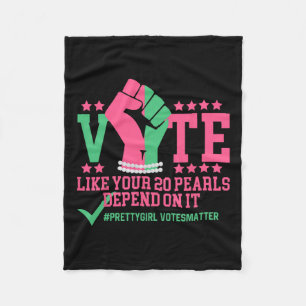 Vote Like Your 20 Shoes Depend On It Presidential Fleece Blanket