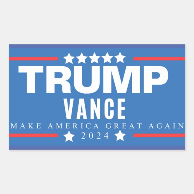 Vote MAGA Trump Vance 2024  Rectangular Sticker (Front)