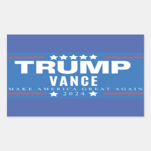 Vote MAGA Trump Vance 2024 Rectangular Sticker