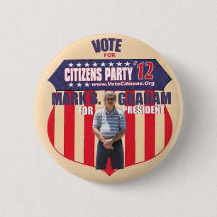 Vote Mark B. Graham President 2012 6 Cm Round Badge