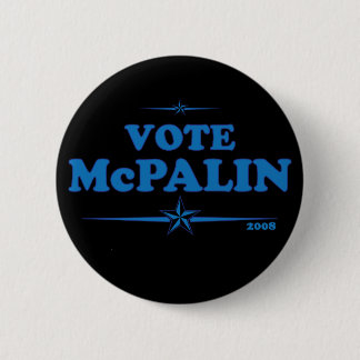 Vote McPALIN Campaign Badge. McCAIN PALIN 6 Cm Round Badge